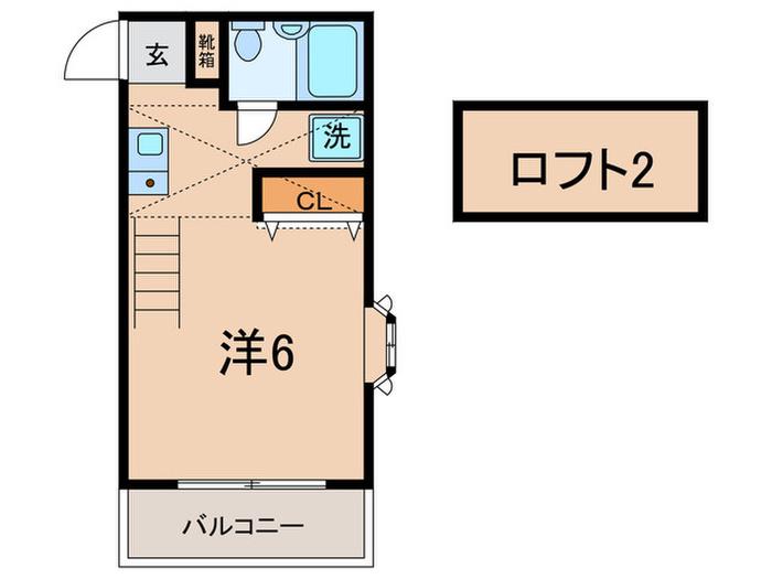 ハイツレインボー(ワンルーム/1階)の間取り写真