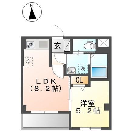 LA LUCE(1LDK/1階)の間取り写真