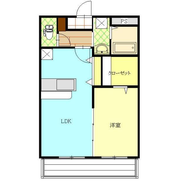 グランメゾン純(1LDK/3階)の間取り写真