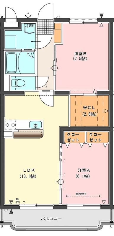 ドリームフェリオ(2LDK/4階)の間取り写真