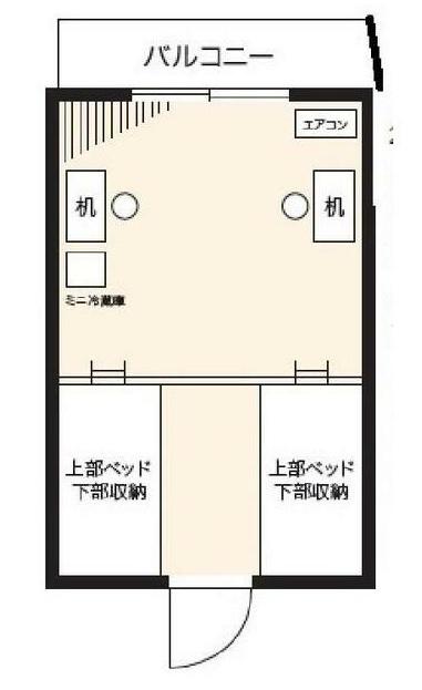 TCRE-葛西-(ワンルーム/4階)の間取り写真