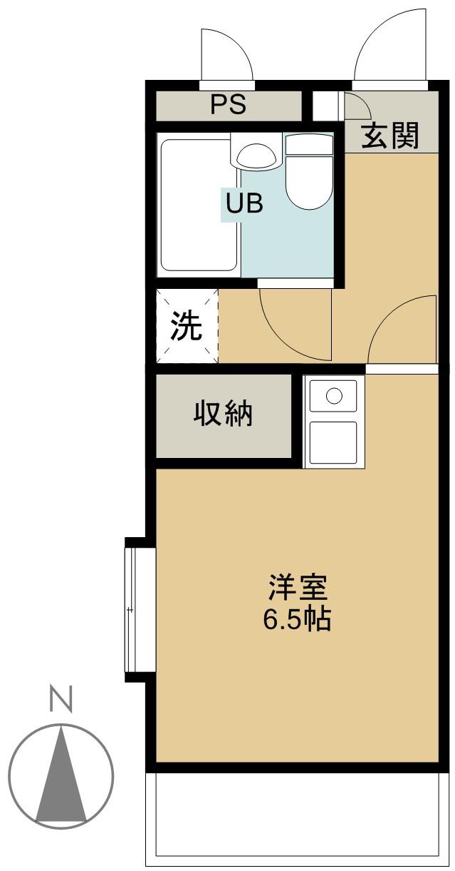 所沢メゾン3号館(ワンルーム/4階)の間取り写真