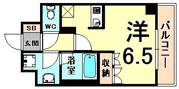 サカトⅡ(ワンルーム/2階)の間取り写真