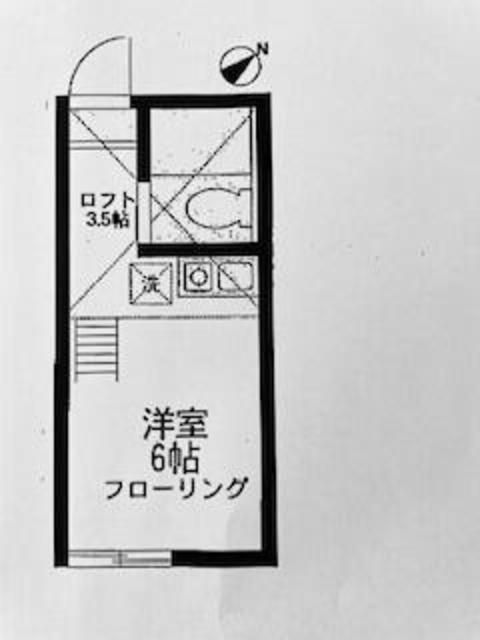 バーナードキャッスル小田(ワンルーム/2階)の間取り写真