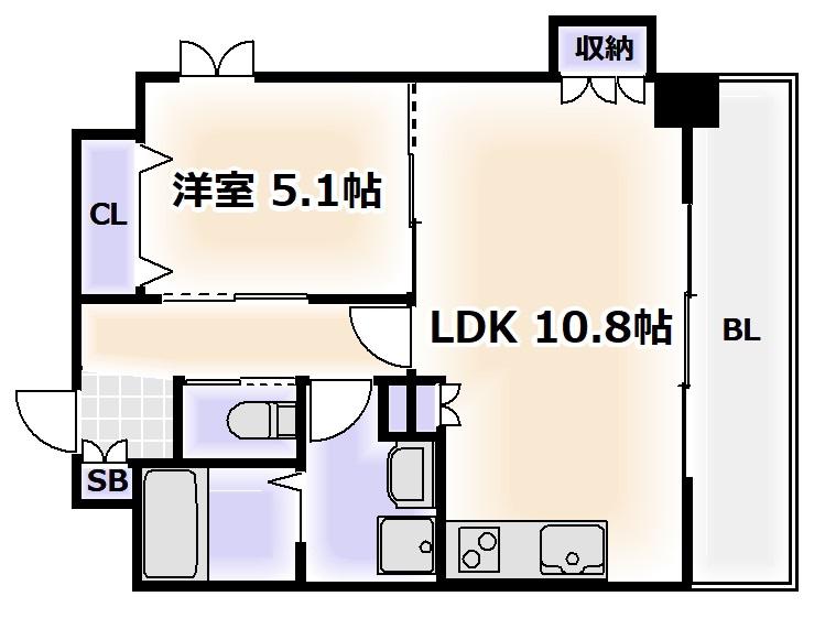 MON MAISON I(1LDK/3階)の間取り写真