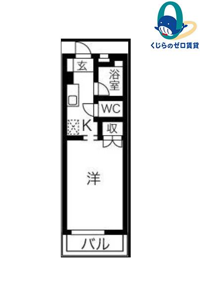 アヴェニュー高畑(1K/2階)の間取り写真
