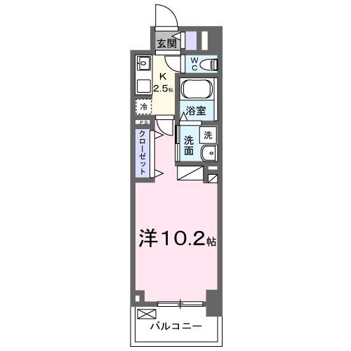 グランピア甚(1K/1階)の間取り写真