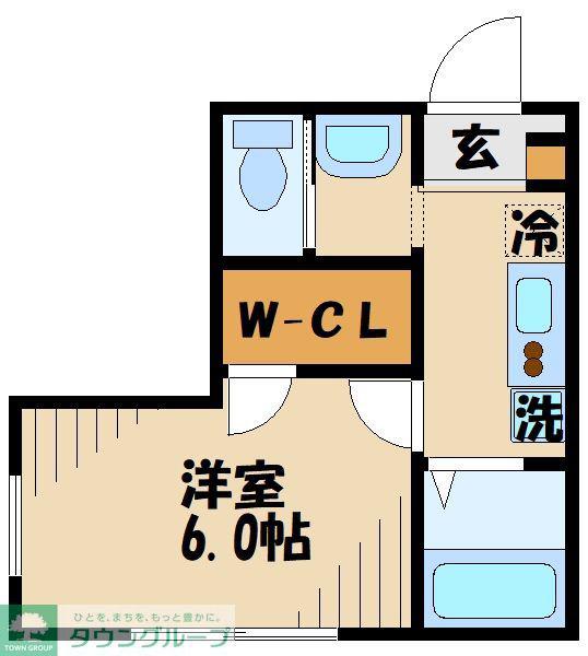 キャメル分倍河原(1K/1階)の間取り写真