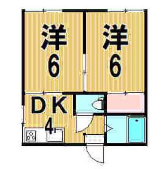 第五テラス中島 ペ ッ ト 可(2DK/2階)の間取り写真