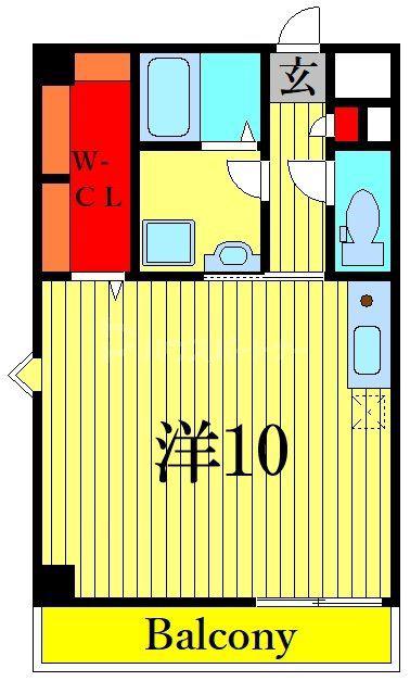 BONHEUR南篠崎(ワンルーム/3階)の間取り写真