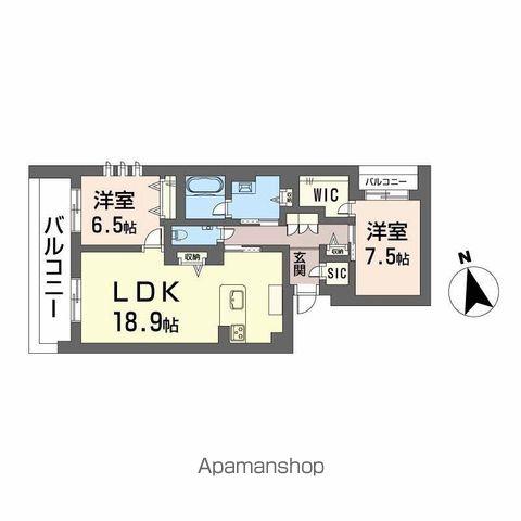 ワイエア平尾浄水(2LDK/2階)の間取り写真