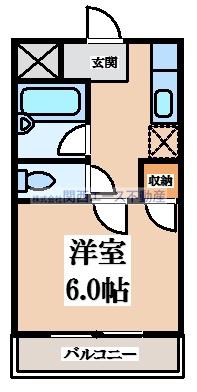 エクセル花園(1K/1階)の間取り写真