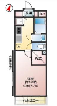 セレスタ(1K/2階)の間取り写真