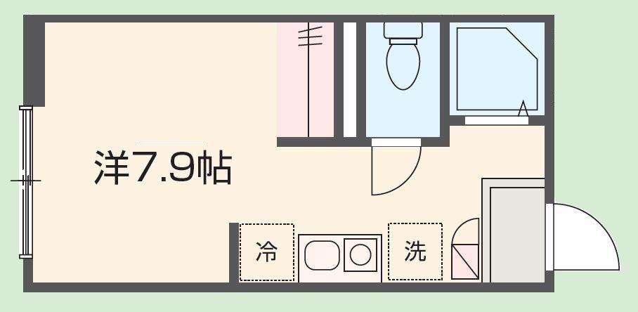 メルディア葛西(ワンルーム/3階)の間取り写真