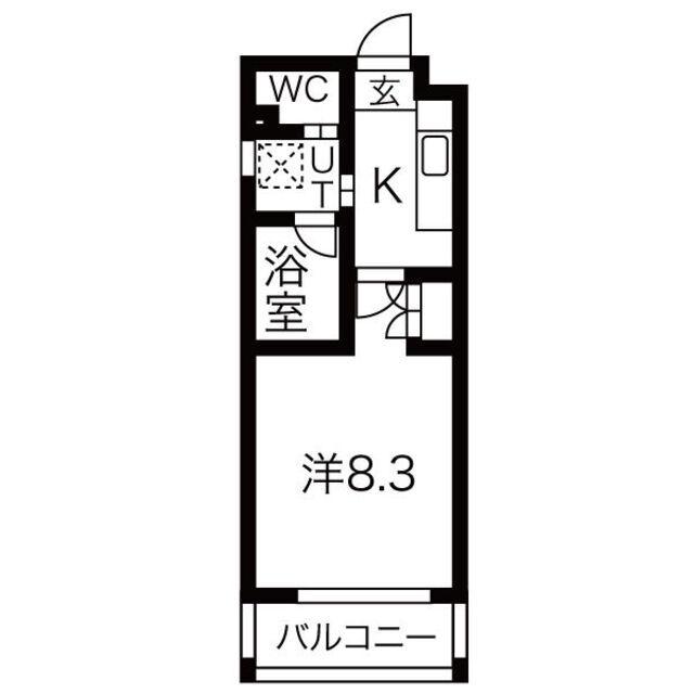 アールズコート本郷駅前(1K/4階)の間取り写真