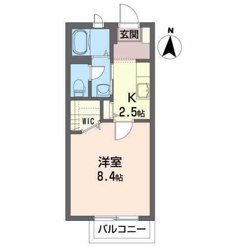 シャーメゾンO・K(1K/2階)の間取り写真