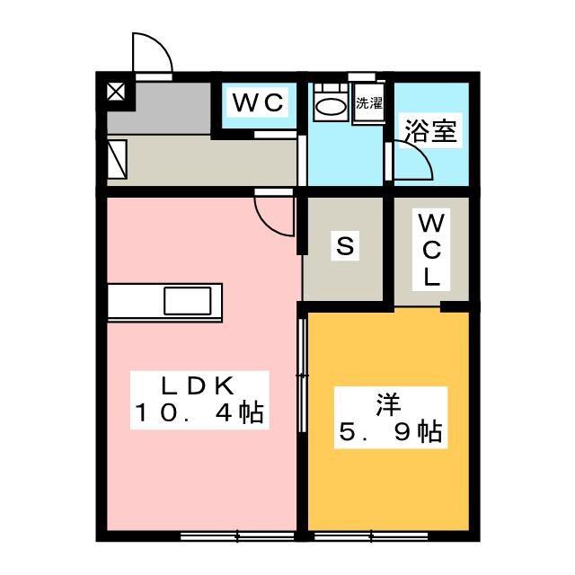 BEAR FRUITS長津田(1LDK/1階)の間取り写真