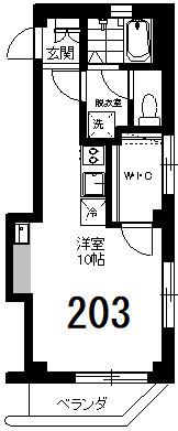 LA VERITE CHITOSEDAIーラベリテチトセダイー(ワンルーム/2階)の間取り写真