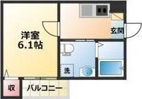 SMILE栄(1K/1階)の間取り写真