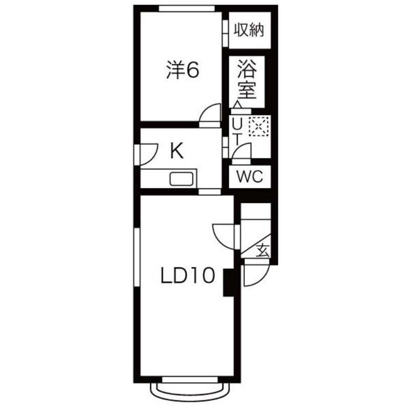ヴィラ・マーレ(1LDK/1階)の間取り写真