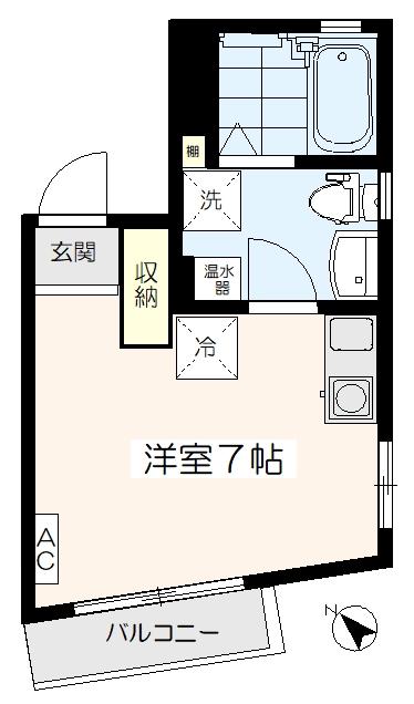 APARTMENT NY(ワンルーム/2階)の間取り写真