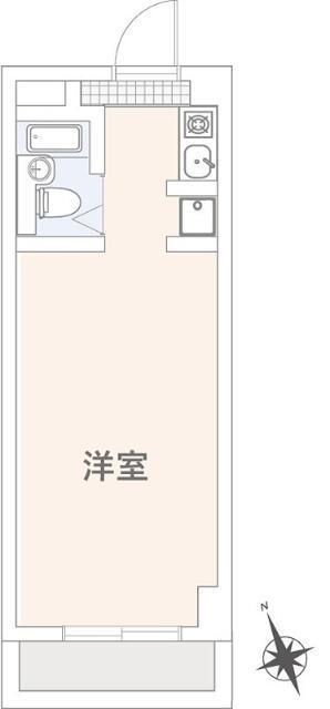 ル ソレイユ自由が丘(ワンルーム/2階)の間取り写真