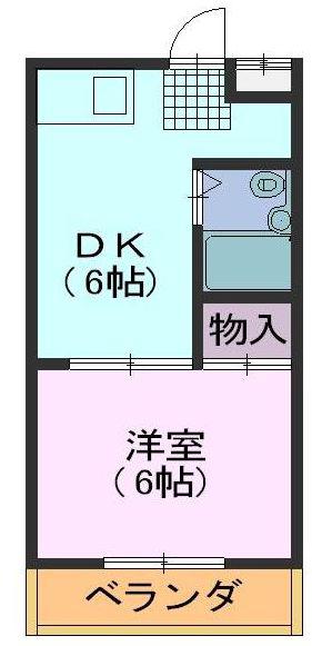 レザンドール市岡(1DK/1階)の間取り写真