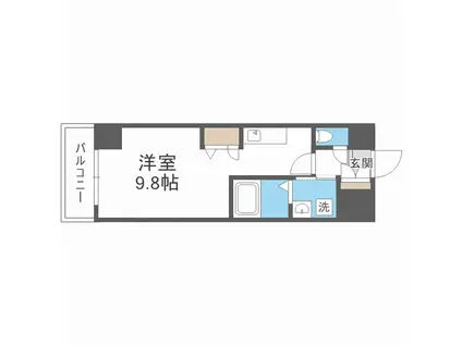 ONLYONE塚本(ワンルーム/6階)の間取り写真