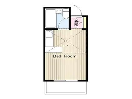 ドルチェ神保(ワンルーム/2階)の間取り写真