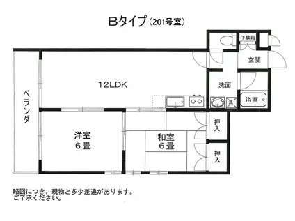 サントピア並河(2LDK/2階)の間取り写真