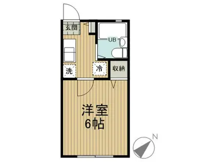 カエデハイツA(1K/1階)の間取り写真