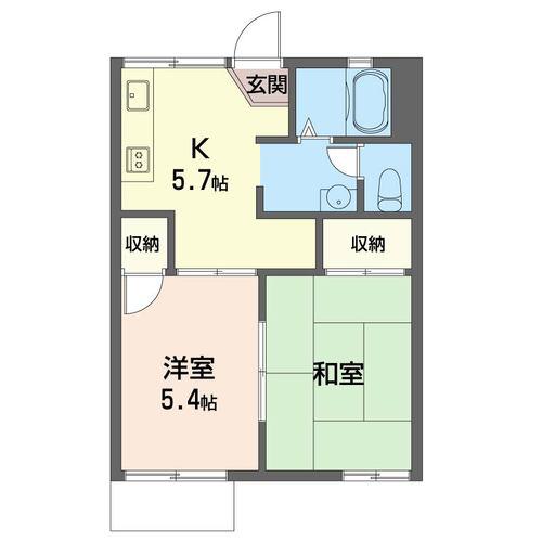 CASA FELIZ(2K/1階)の間取り写真