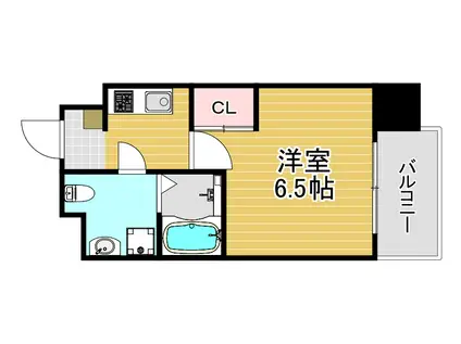 レジュールアッシュ塚本(1K/8階)の間取り写真