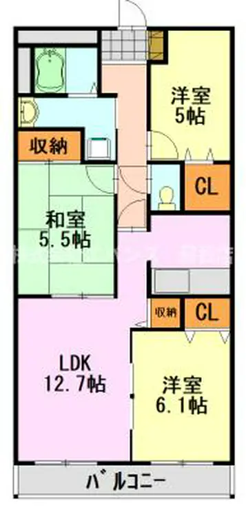 ヒロ末広 7階階 間取り