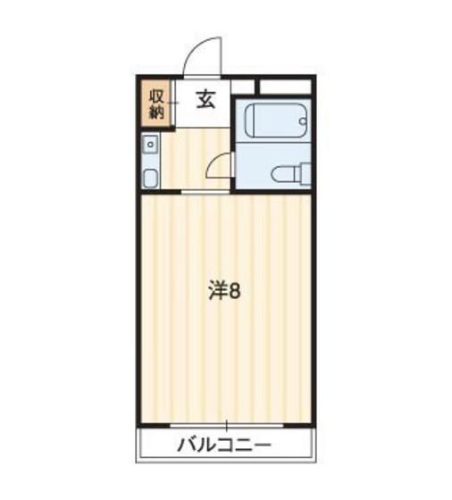 アルファ清心町(1K/4階)の間取り写真