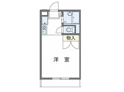 レオーネ竜之口(1K/1階)の間取り写真