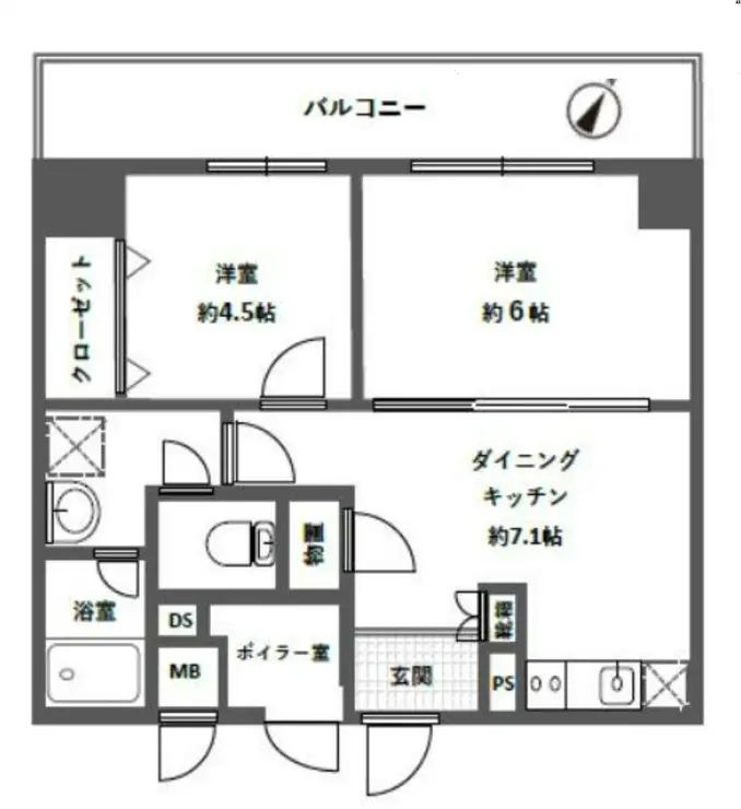 モンテベルデ築地 8階階 間取り