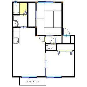 グランパルク元沖(2LDK/2階)の間取り写真