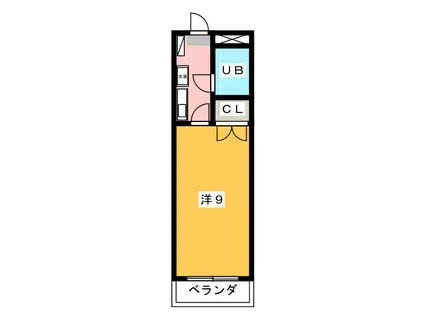 レーベンハウス(1K/2階)の間取り写真