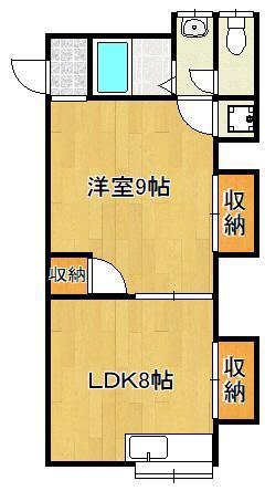 コンフォース皿倉II(1LDK/3階)の間取り写真