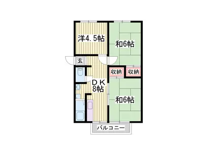 アーバン辻井(3DK/1階)の間取り写真