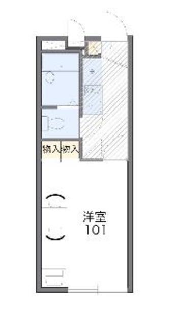 レオパレスコートアベI(1K/2階)の間取り写真
