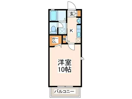 ルミエールマドカ(1K/1階)の間取り写真