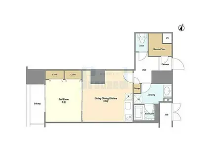 グランハイツ高田馬場(1LDK/9階)の間取り写真