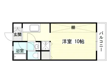 ペガサスII 鹿児島市(ワンルーム/1階)の間取り写真