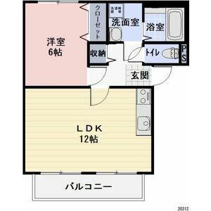 SURPLUS KITAHARA B(1LDK/1階)の間取り写真