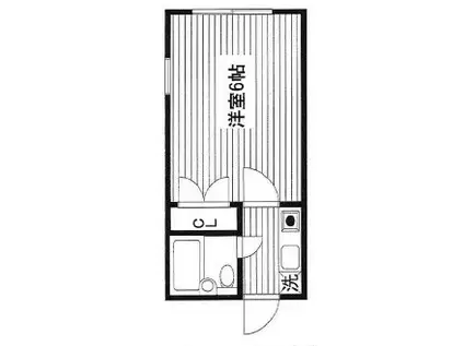 グリーンハイツ(1K/2階)の間取り写真