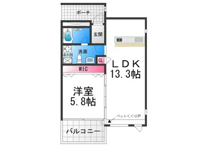 ラサンテ(1LDK/4階)の間取り写真