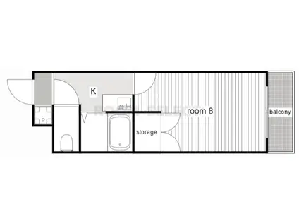 マイハート極楽(1K/3階)の間取り写真