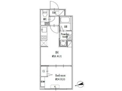 GRANPASEO大塚(1DK/1階)の間取り写真